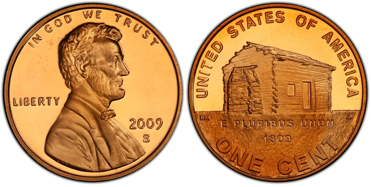 Proof rare 2009 penny from San Francisco showing Lincoln's early years.